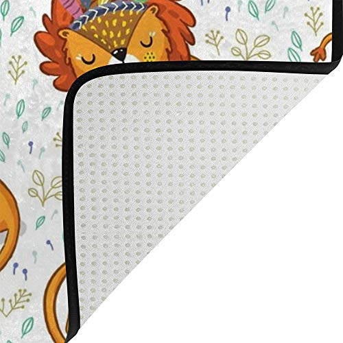 Tapis drôle de dessin animé velours corail 60x39 inch pour maison - 5