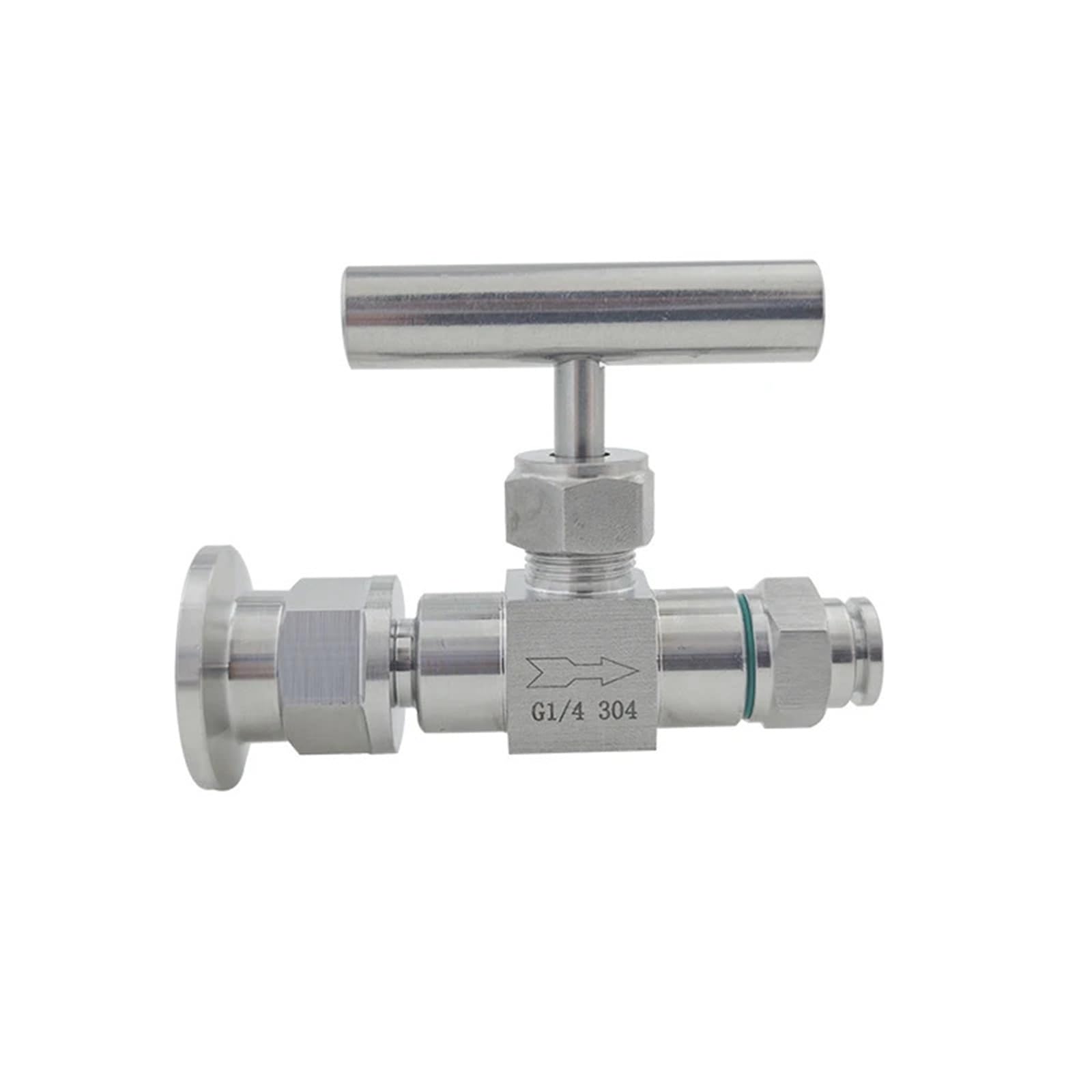 Vakuum KF16 KF25 zu pneumatischem Anschluss Mikroregelventil Nadeldurchflussregelung Absperrventil(KF25,4mm pipe)