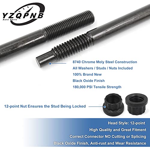 12-Point Cylinder Gasket Head Stud Bolt Kit Compatible With 2004-2019 Ls1 Ls3 5.3L 5.7L 6.0L Engines​ / Chevy Ls1 Ls6 4.8L 5.3L 6.0L 234-4317 #TOP6