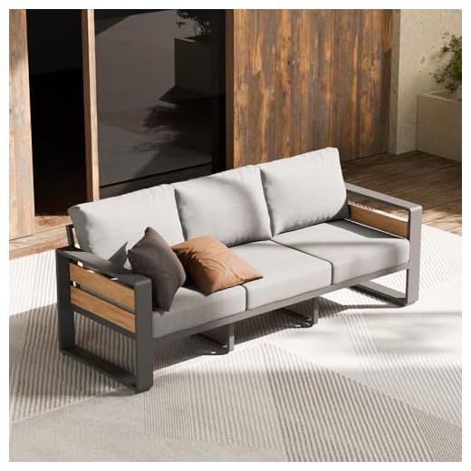 ZANDOR Outdoor Aluminum Patio Sofa Set