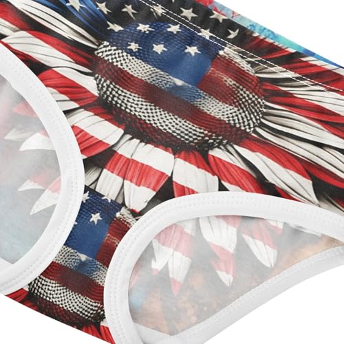 USA Sunflower Striped Petals Toddler Girls Underwear 2t Cotton Little Girl Panties Stylish Underpants Briefs4