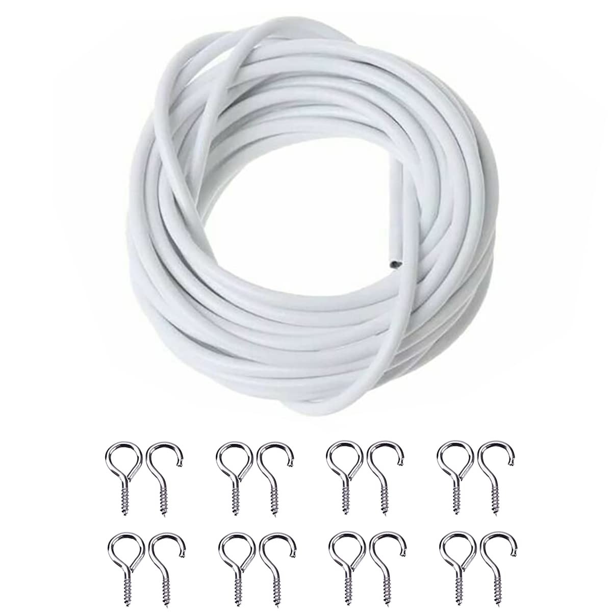 25m window cord pvc cable net curtain wire white windows curtain