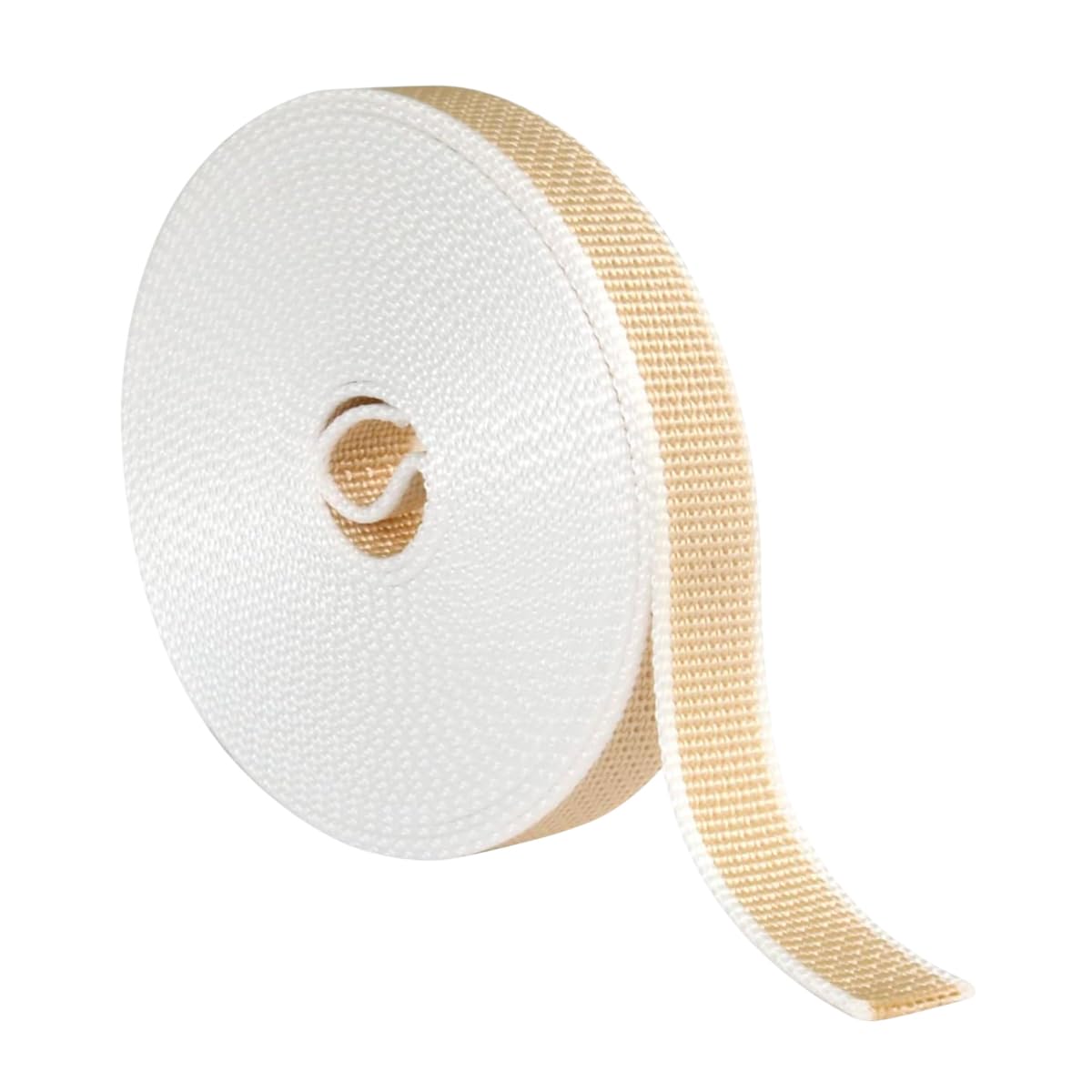 Amig Beige - White - Roller Blind Pick Up Tape | Replacement Cord For Soft And Rigid Touch Reel | Resists Uv And Abrasion | White/Beige | 22Mm X 6M