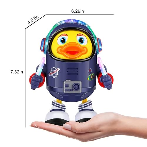 New-Star Baby Space Duck Toy 6-12 Months Toddler Dancing Musical Toys 1-3 Year Infant Crawling Toys With Lights And Sounds For Newborn Development Educational Puzzle Game #TOP6