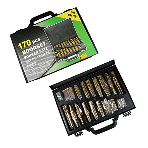 Jeu de forets HSS en coffret de 170 pièces pour perçage complet