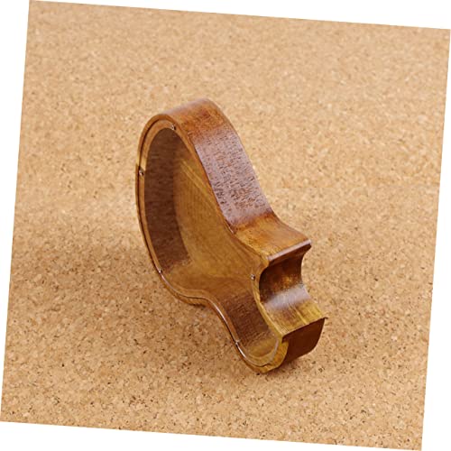 Hucha decorativa con forma de guitarra de madera natural miniatura 3