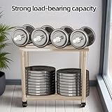 HeavyDuty 2Tier Aquarium Stand with Wheels Stainless Steel Fish Tank Rack for Reptiles & Turtles 90x30x60cm Silver FinishIdeal for Balcony Flower Display - Image 3