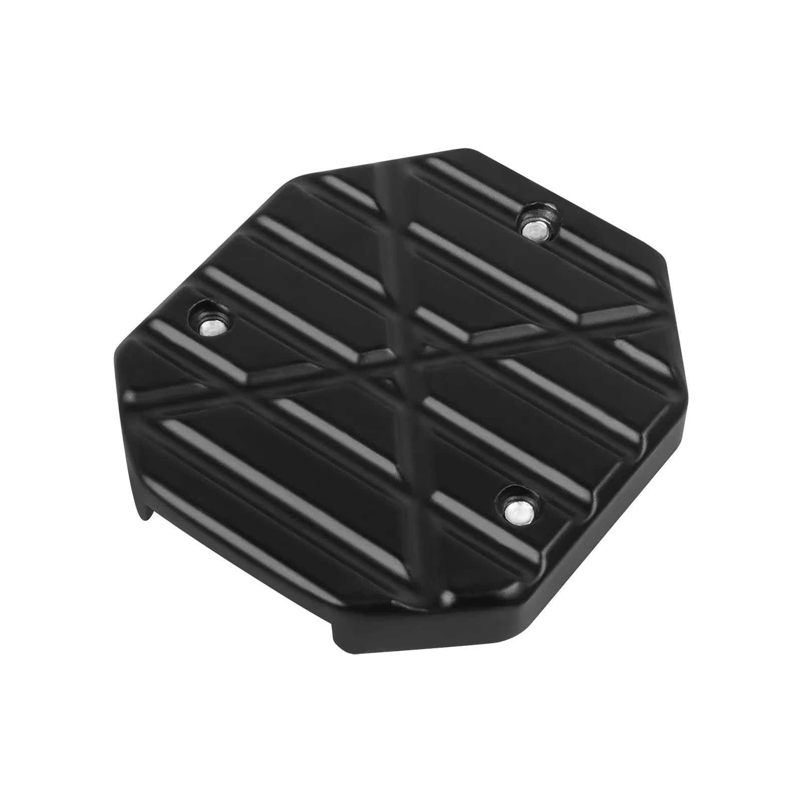 Universal Motorrad Kickstand Verlängerung Platte Fuß Seite Stehen Anti-Skid Basis Unterstützung Enlarger Pad Zubehör Seitenständer Platte(Black)