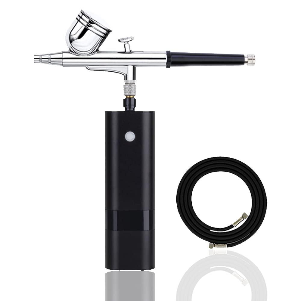 Spruzzatore per vernice, Mini Kit aerografo cordless Avvocatore multifunzione Compressore multifunzione Azione singola Pistola a spruzzo for modello Art Model Trucco Nail Tools(D)