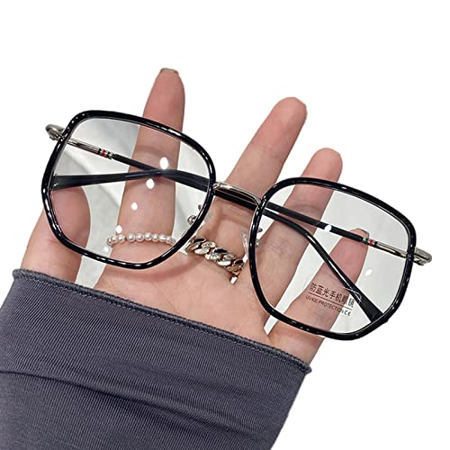 FORKIS Lesebrille Ultraleichte Big Frame Myopie Brille Dioptrien 0-0,5 0,75-1,0 bis -6,0 Kurzsichtigkeit Brille Damen Herren Unisex-300,D