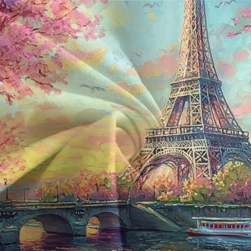 Parure de lit Tour Eiffel 3D en microfibre premium de luxe