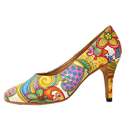 YKXLM Latin Dance Shoes for Women Ballroom Salsa Tango Professional Performance Practice Dancing Shoes,2.75