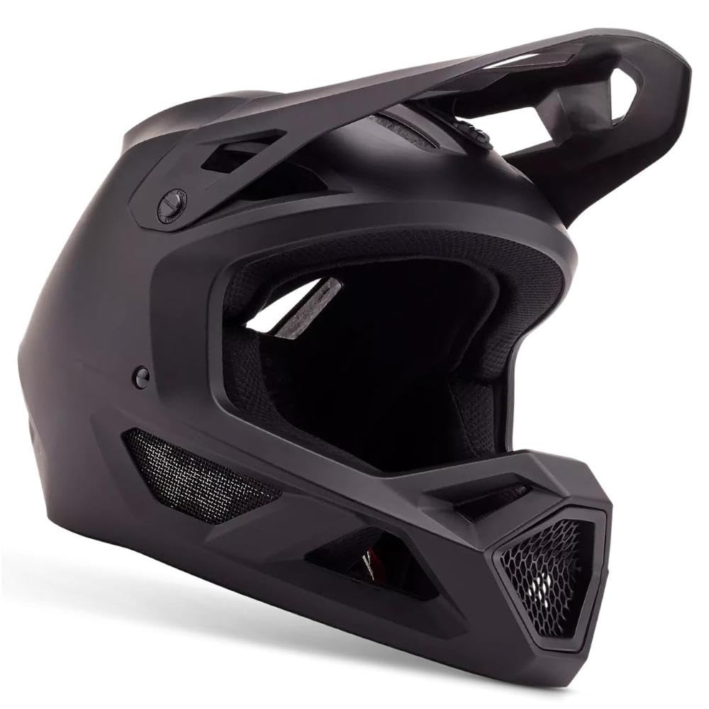Fox Racing Rampage Mt Blk Ce/Cpsc Helmet, Lightweight Abs Shell, Mips Technology, 360-Degree Ventilation, Adjustable Visor, Goggle-Compatible, Matte Black, Size: L