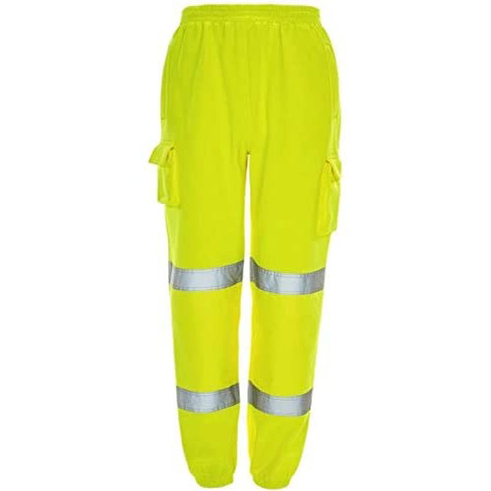 JS CollectionsHi Viz Men's Fleece Work Trousers Reflective Safety Hi Vis Joggers - Men High Visibility Combat Workwear Bottoms Pants Plus Size S-5XL