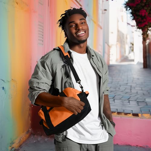 DALIX 14" Small Duffle Bag Two Toned Gym Travel Bag3