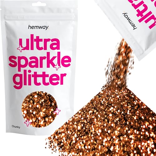 Hemway Ultra Sparkle Glitter Bronze Brown 100g Chunky