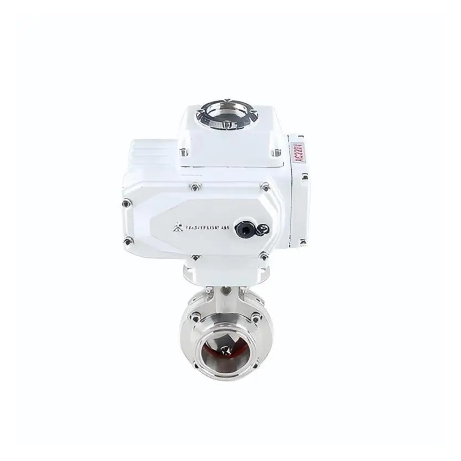 Válvula de Mariposa Sanitaria de Acero Inoxidable 304 con actuador eléctrico, de 19-76 mm, con Abrazadera Triple de 1,5", 2", 2,5" y 3".(OD32mm x TC50.5)