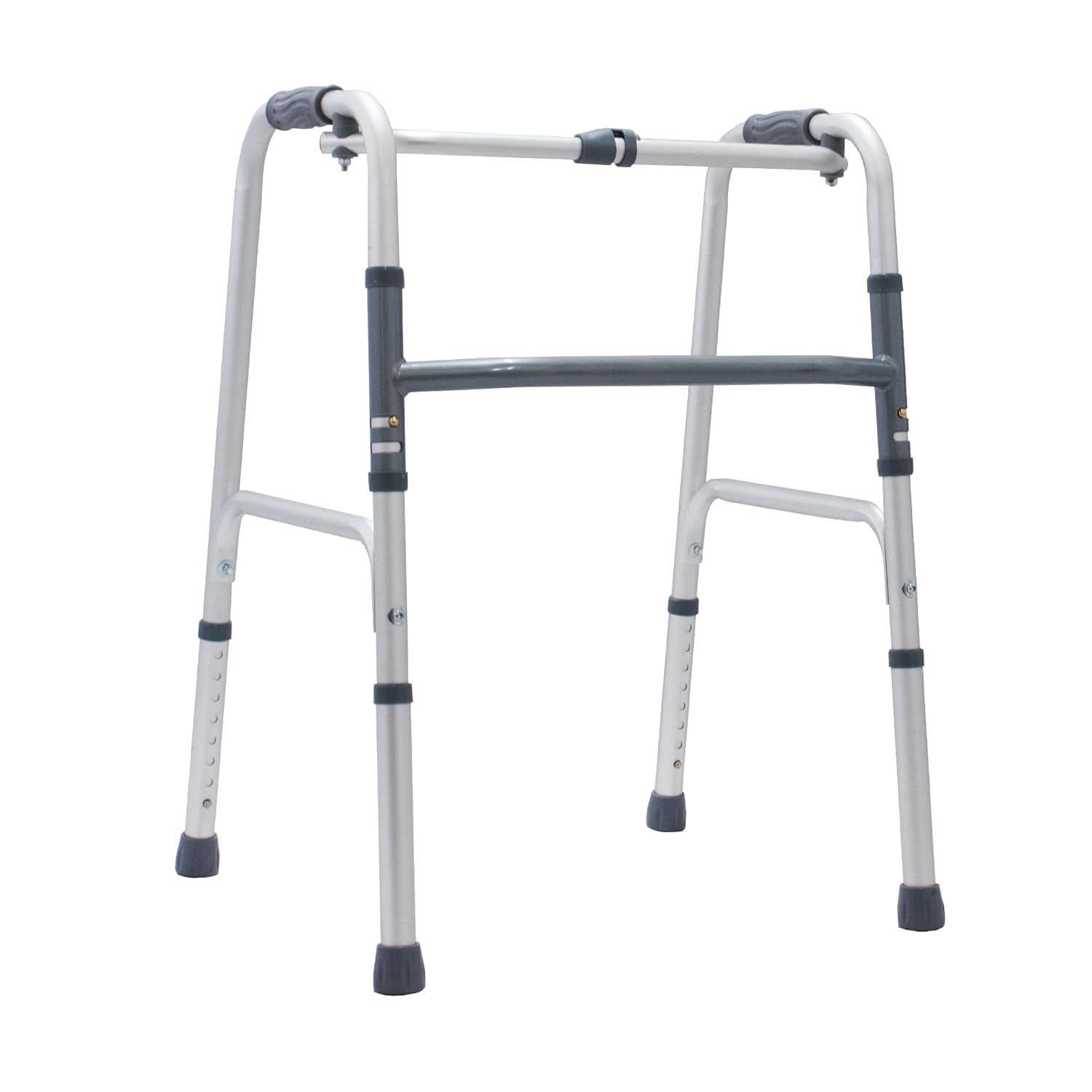 Healthshine Lightweight Walker Foldable HS913L with Reciprocal Walker, Anti-Slip Support, Padded Hand Grip & Adjustable Height for Elderly, Post-Op & Pregnant Full Support | CE & ISO Certified (Silver - Aluminium Reciprocal Walker) (B0CWPG62F9) Amazon Price History, Amazon Price Tracker