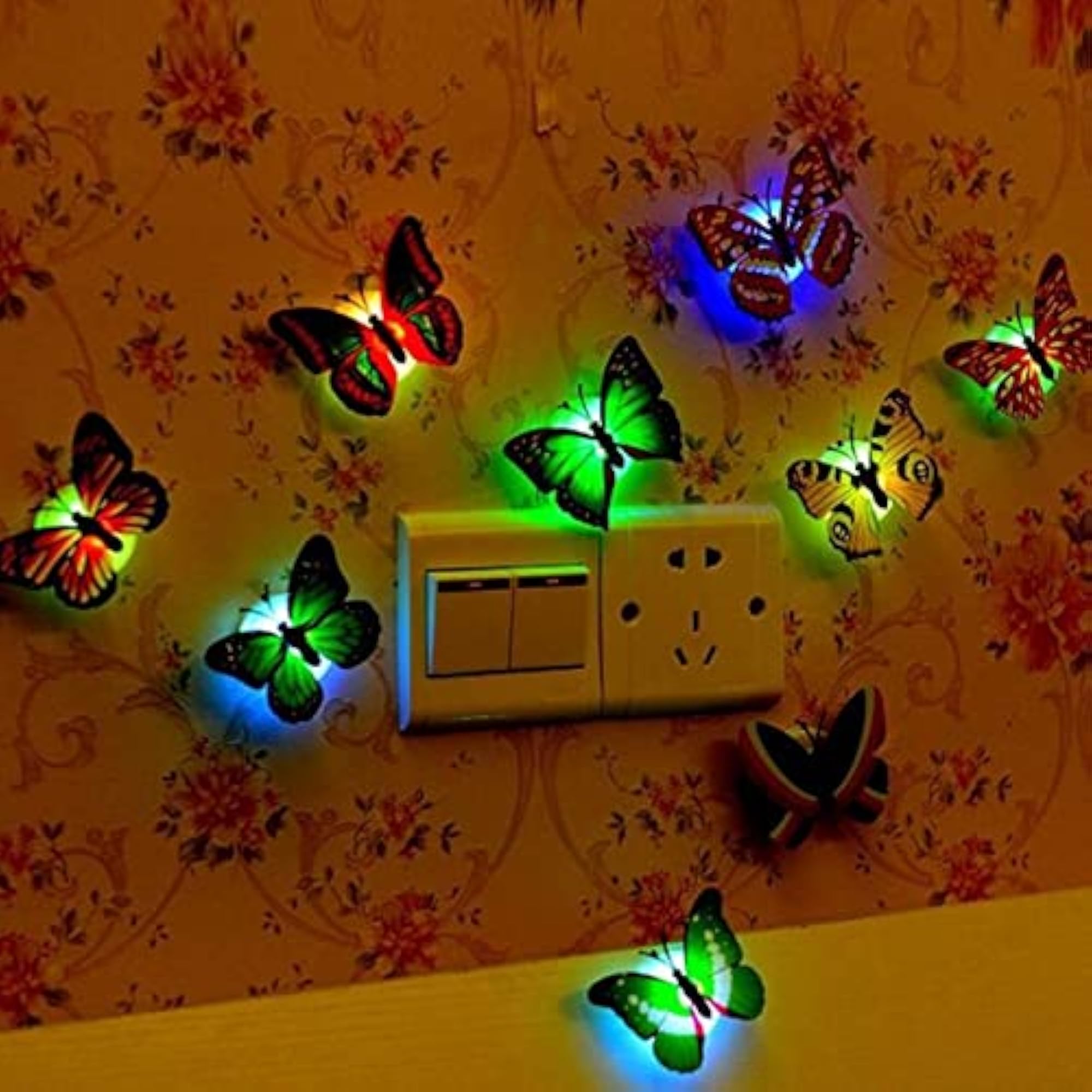 LED Lights Butterfly 3D Wall Stickers