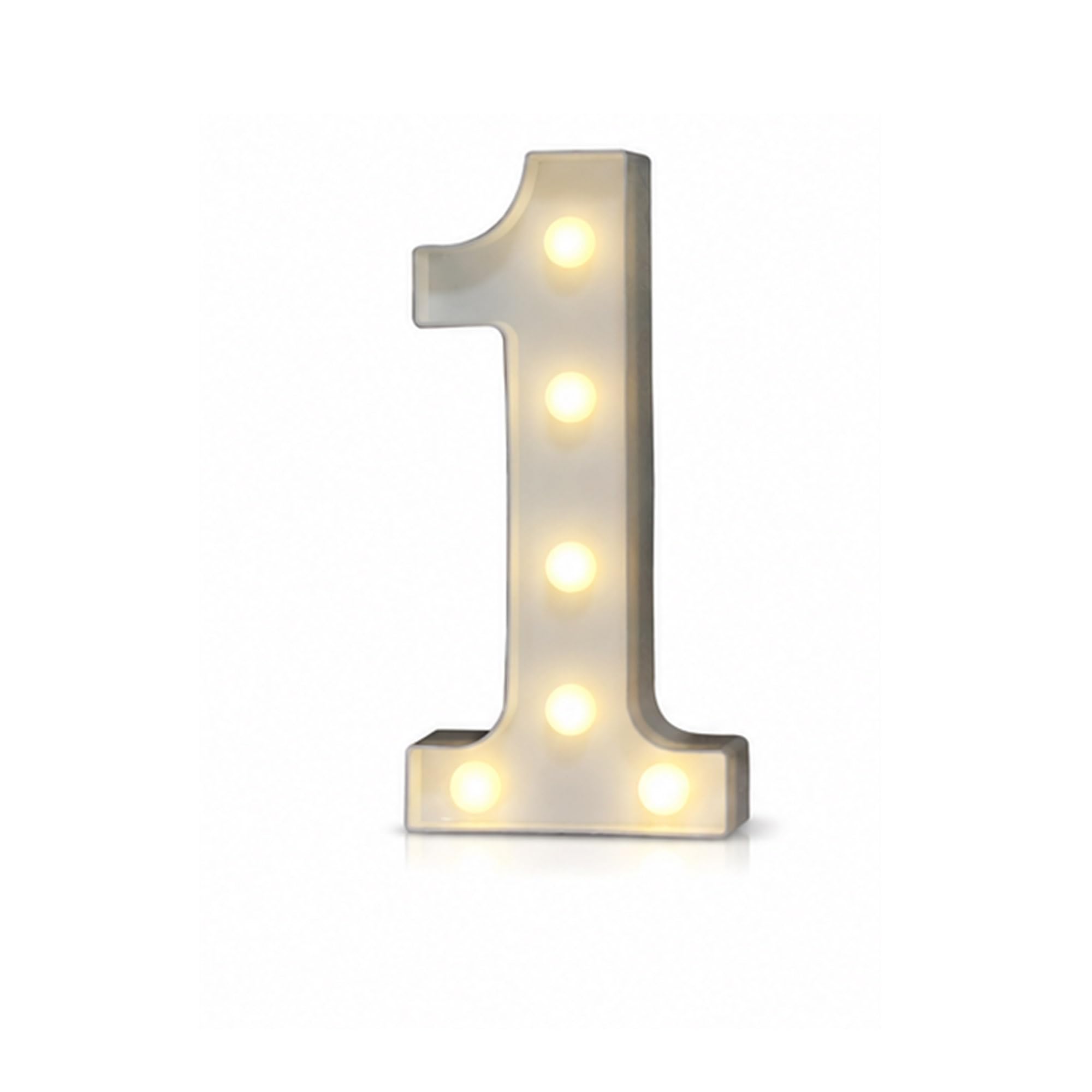 Lalantopparties LED Marquee Number 1 Light Sign, Battery Operated Decorative LED Number Light for Birthday, Anniversary, Wedding, Home Decor, Party Decoration, Warm White, Wall Hanging & Tabletop Display, Pack of 1-image-19