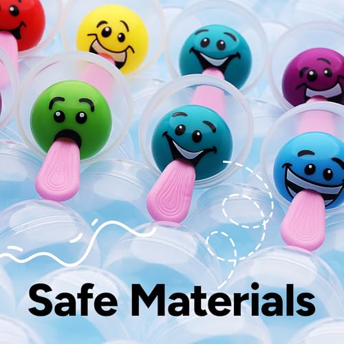 Image of Capsule Vending Machine Round 50 pcs 2 inch - Gumball Machine Capsules Bulk Clear Container - Easter Basket Stuffers Birthday Gifts Pinata Stuffers DIY Craft Supplies - Clear Capsules Empty