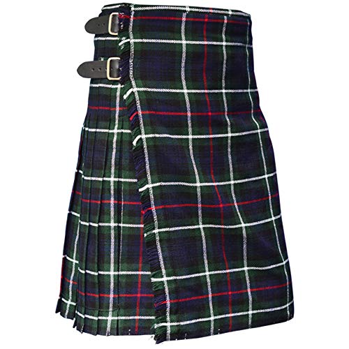 Scottish Traditional 8 Yards Acrylic Wool Tartan Kilts for Active Men's (Mackenzie, 30'')