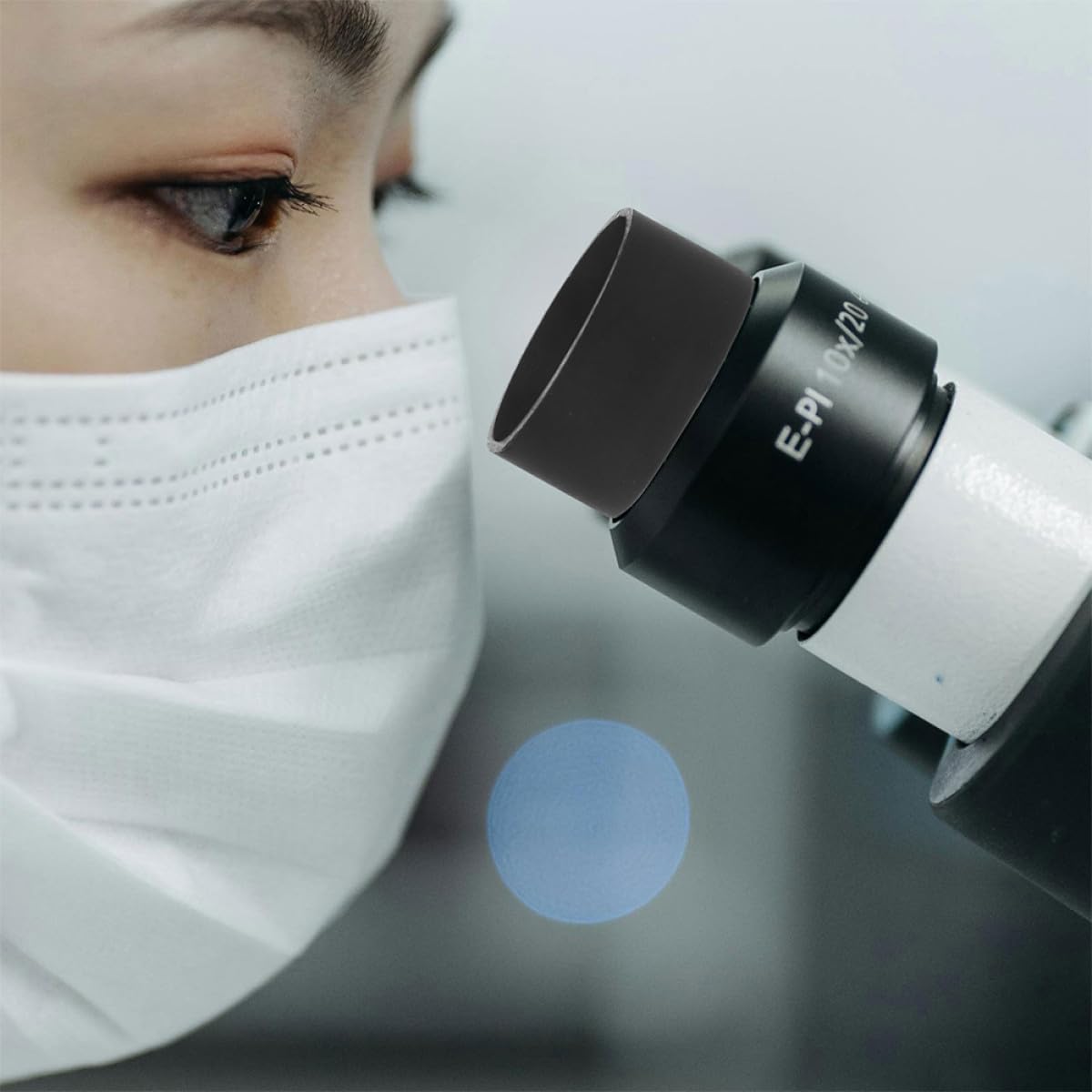 PartyKindom Coprioculare Ampia Microscopio e 2 Gomma Pezzi Nera per Compatibilità da 36-38mm Materiale Morbido per Microscopio Stereo in Laboratorio