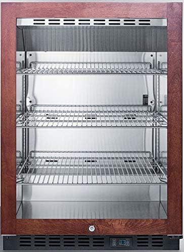 Summit Appliance SCR610BLPNR Built-in Undercounter Commercial Beverage Center with Panel-Ready Door Trim, Stainless Steel Interior, Digital Controls, Lock and Black Cabinet