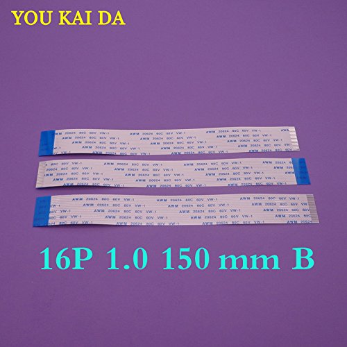 Wiring Connecting Terminals - 50pcs 16 pin FFC FPC Flat Flexible Cable 1.0mm Pitch 16pin B Reverse/Anisotropy Length 150mm Width 17mm Ribbon Flex Cable