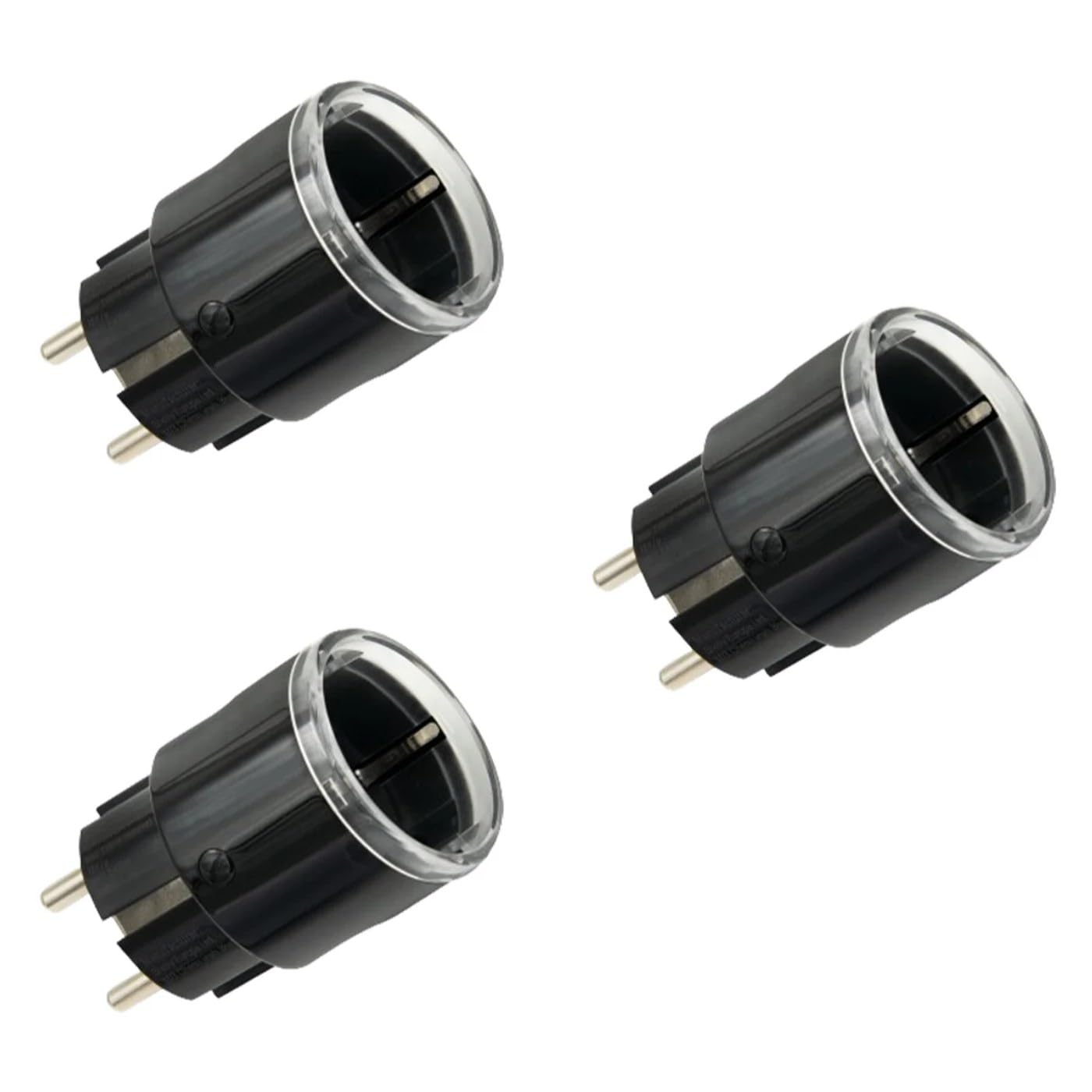 Shelly Plug S Gen3 Schwarz - WLAN Smarte Steckdose, Leistungsmessung, 12A, 2500W, Zeitschaltuhr, Matter-Zertifiziert Stecker, Heizung & Kühlung, Alexa & Google, Kein Hub Erforderlich (3 Stück)