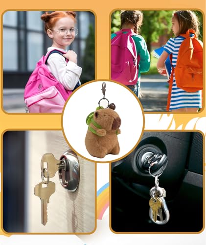 Image of Capybara Keychain, Adorable Animal-Themed Gift, Premium Metal Alloy Keychain, Unique Capybara Design for Keys or Bags, Durable Everyday Accessory (One Piece)