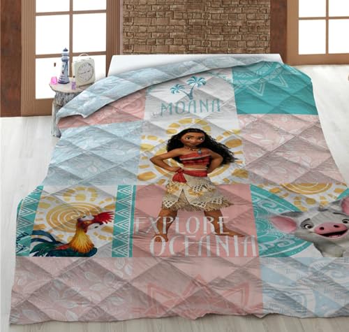 Aymax Couette Imprimée Vaiana 140x200 cm, Couvre-lit 1 Personne, Polyester
