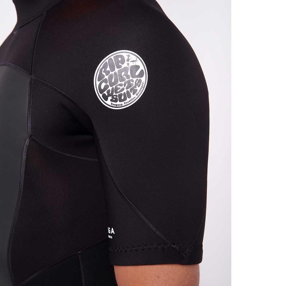 Rip Curl Omega 2023 Traje Corto para Hombre, 2 mm, con Cremallera Trasera, 111MSP, Color Negro