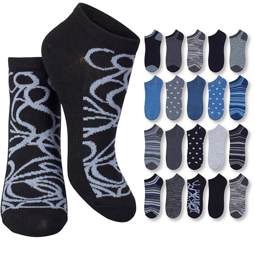 Image of Tipi Toe Women's 20 Pack Colorful Low Cut Socks - Lightweight, Breathable Design for All-Day Comfort Sizes 9-11 /10-13