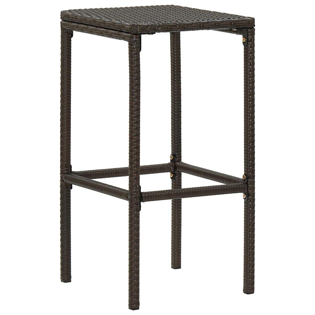 Set de Bar para jardín 5 Piezas y Cojines ratán sintético marrónsillas terraza Exterior Conjunto Mesa y sillas Jardin Muebles Jardin Exterior Mesa y sillas terrazaDiseñado para JARDÍN