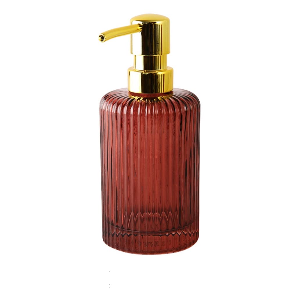 Kitchen Soap Dispenser Push-type Glass Bathroom Lotion Soap Dispenser Large-capacity Countertop Soap Dispenser Can Be Filled and Reused Handsoaps Dispenser(A)