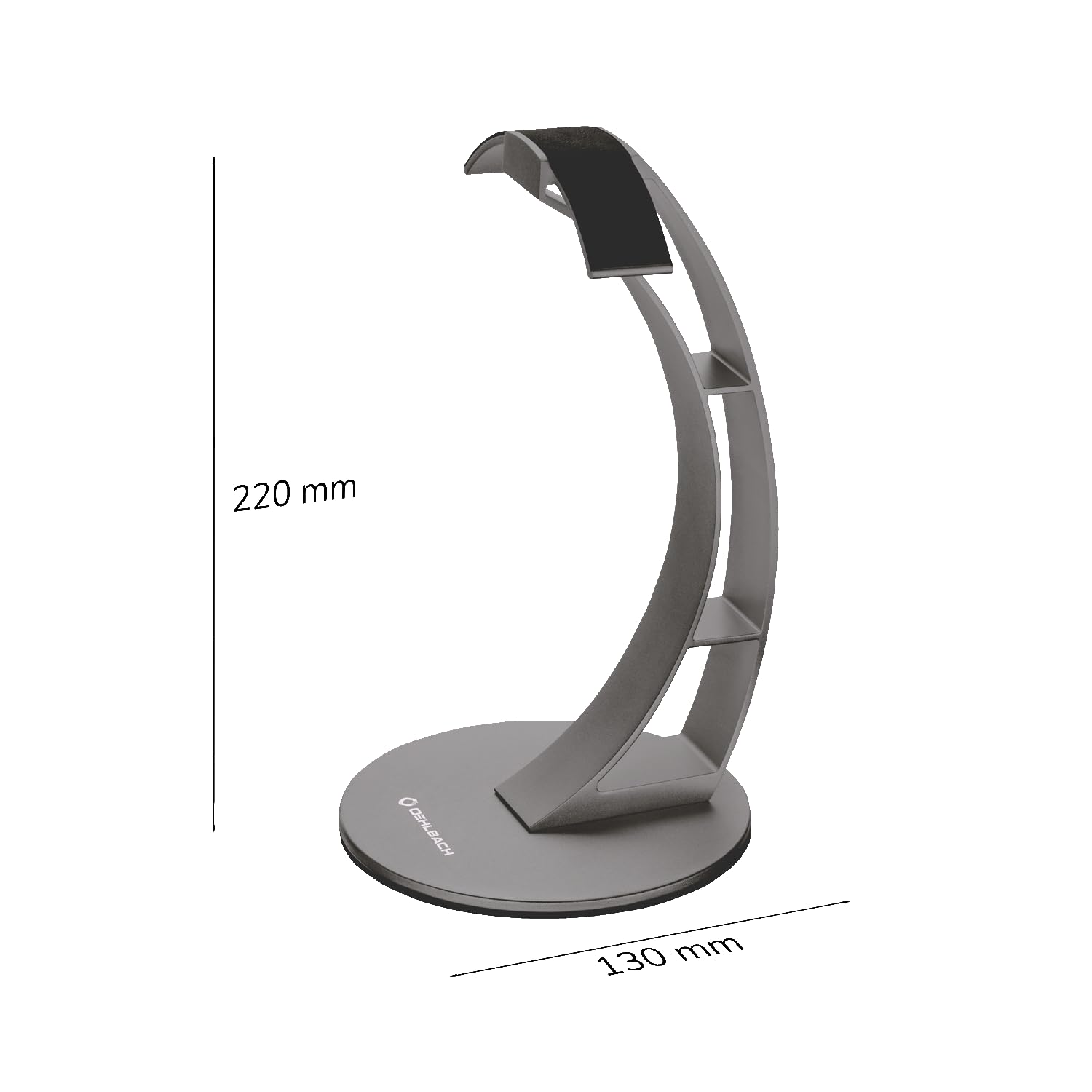 OEHLBACH ALU Style - Soporte de Auriculares diseño Exclusivo (Aluminio anodizado, Almacenamiento de Materiales para los Auriculares) Lunar Grey