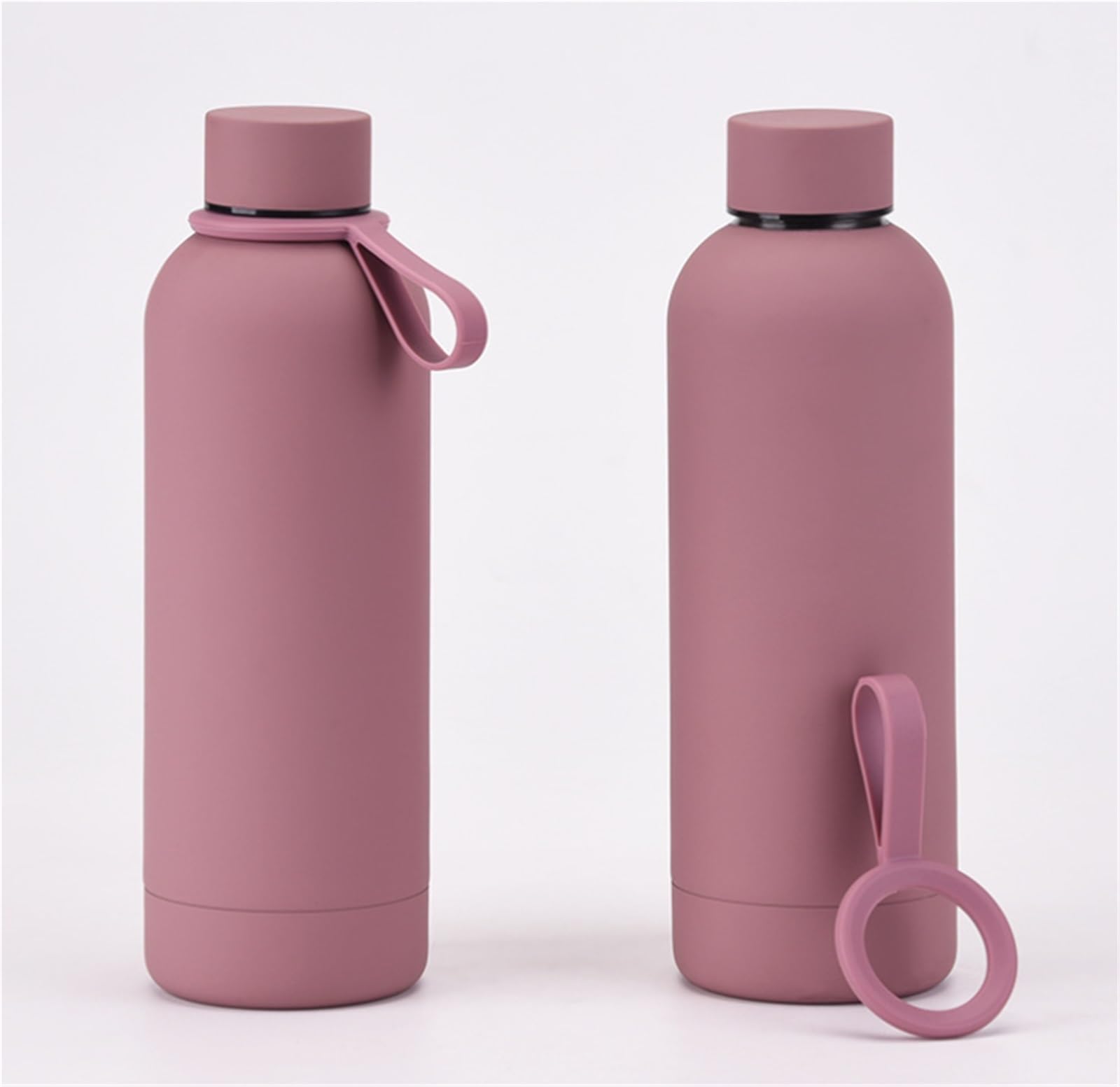 Trinkflasche Wasserflasche Edelstahl-Thermosbecher Mit Kleinem Mund, Tragbarer Griff, Outdoor-Sport-Wasserflasche Trinkflasche Fitness(Grün)