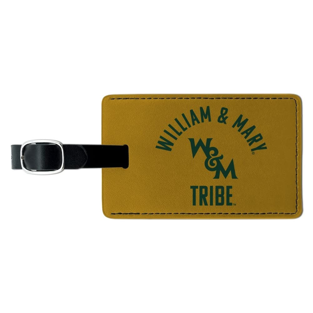 College of William & Mary Tribe Rectangle Leather Luggage Card Carry-On ID Tag