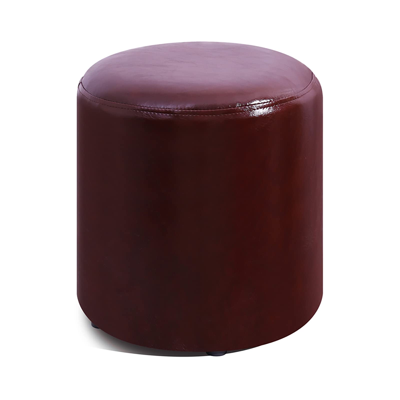 Tabouret rembourré rond et petit banc à chaussures moderne en tissu pour salon