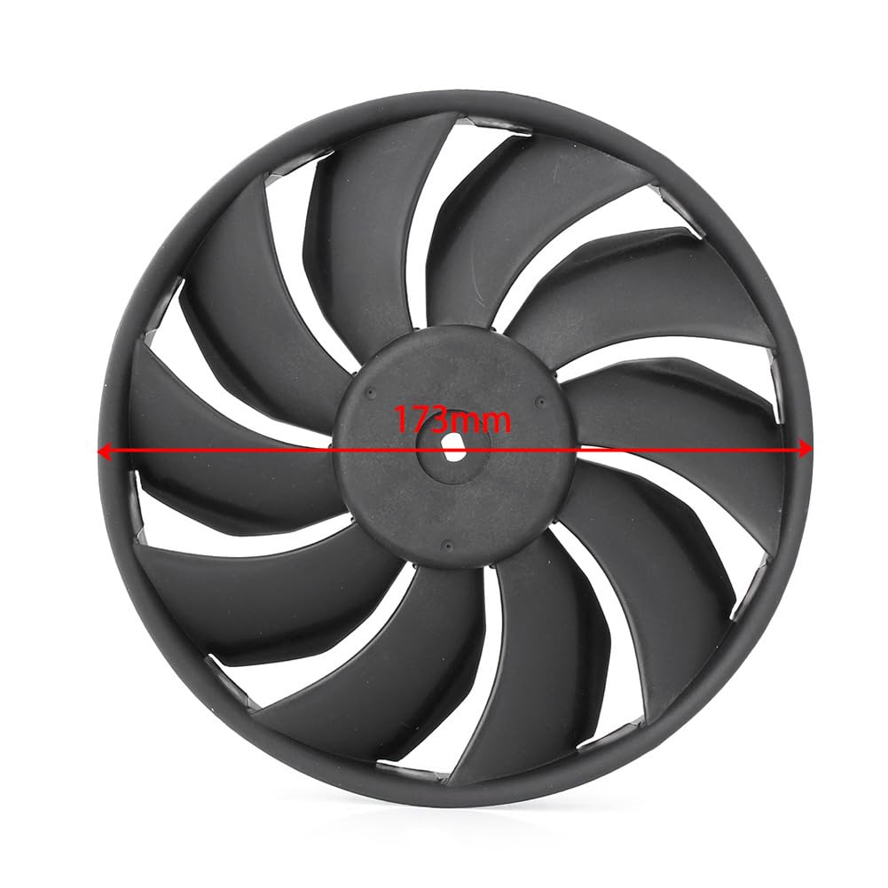 Motorbike Radiator Fan Blade Assembly Kit Accessaries for Suzuki GSXR600/GSXR750 06-16 for Honda GSXR1000 05-15, Black