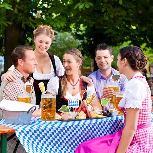 JULBEAR Oktoberfest Cupcake Topper, 36 Stück Oktoberfest Tortendek Kuchendeko Cookie Deko für Party Dessert Kuchendeko