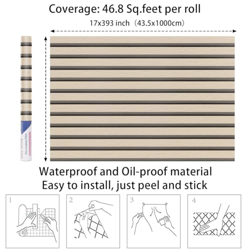 Papel pintado autoadhesivo madera roble removible vinilo decorativo para muebles 8