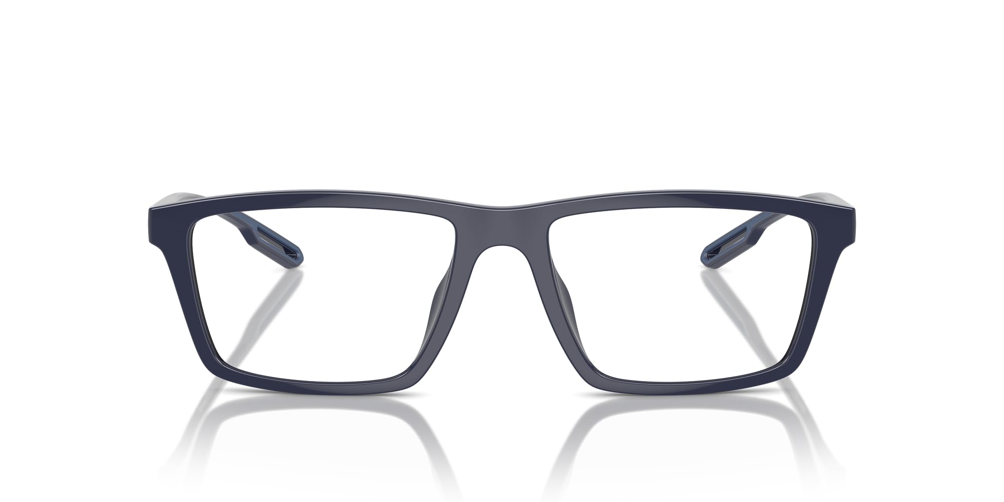 EMPORIO ARMANI(エンポリオアルマーニ)Men's EA4189U Universal Fit Prescription Eyewear Frames with Two Interchangeable Sun Clip-Ons Rectangular, Shiny Blue/Clear, 55 mm
