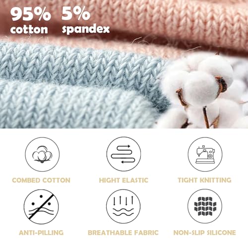 Pilates Socks For Women with Non Slip Grip 4 Pairs Yoga Grippy Sock For Barre, Dance, Hospital Sticky Slippre Sock2