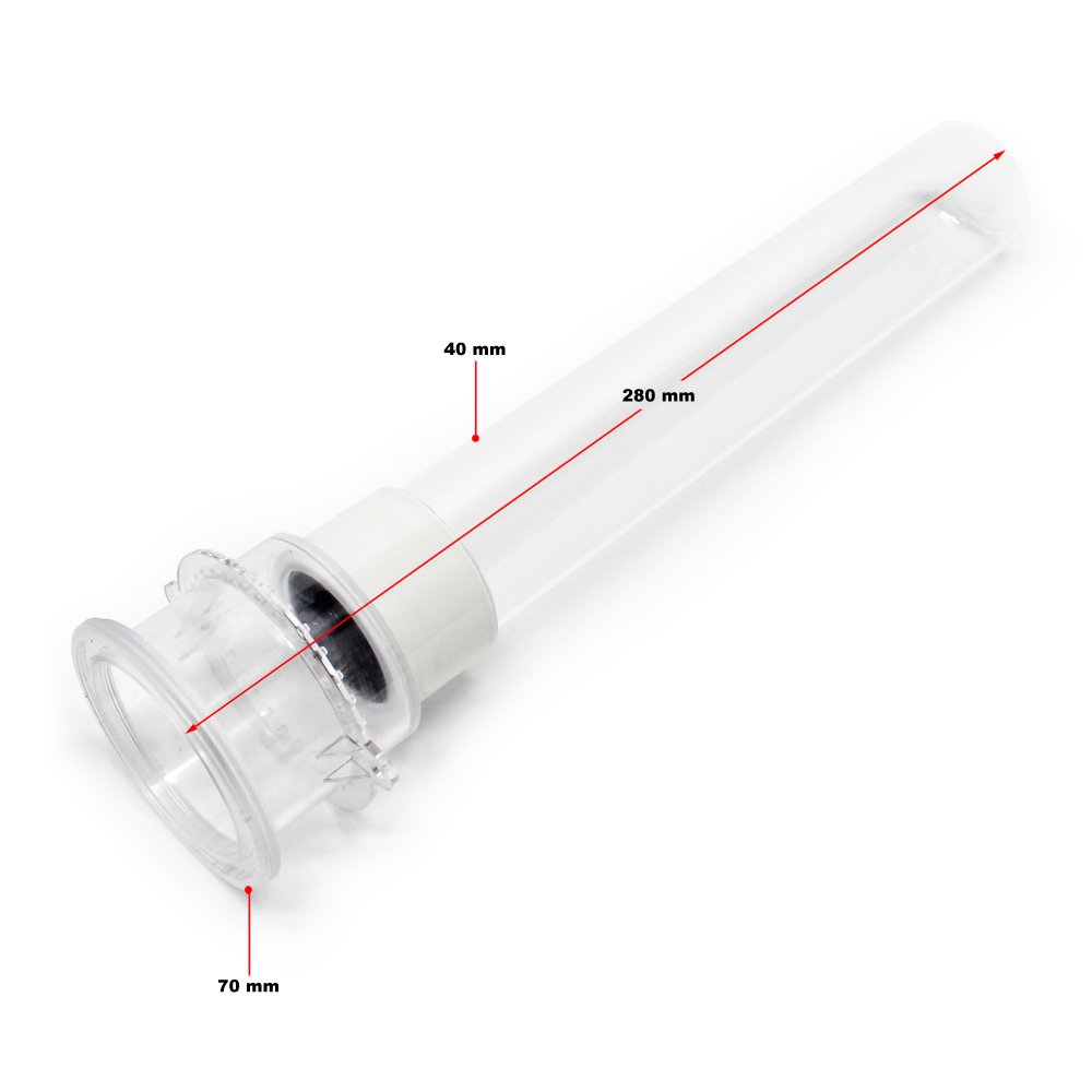 SunSun część zamienna do ciśnieniowego filtra do oczka wodnego CPF-280 rura kwarcowa, ciśnieniowy filtr do oczka wodnego lampa UVC 11 W, wydajny system filtracyjny do oczka wodnego 9000 l/h