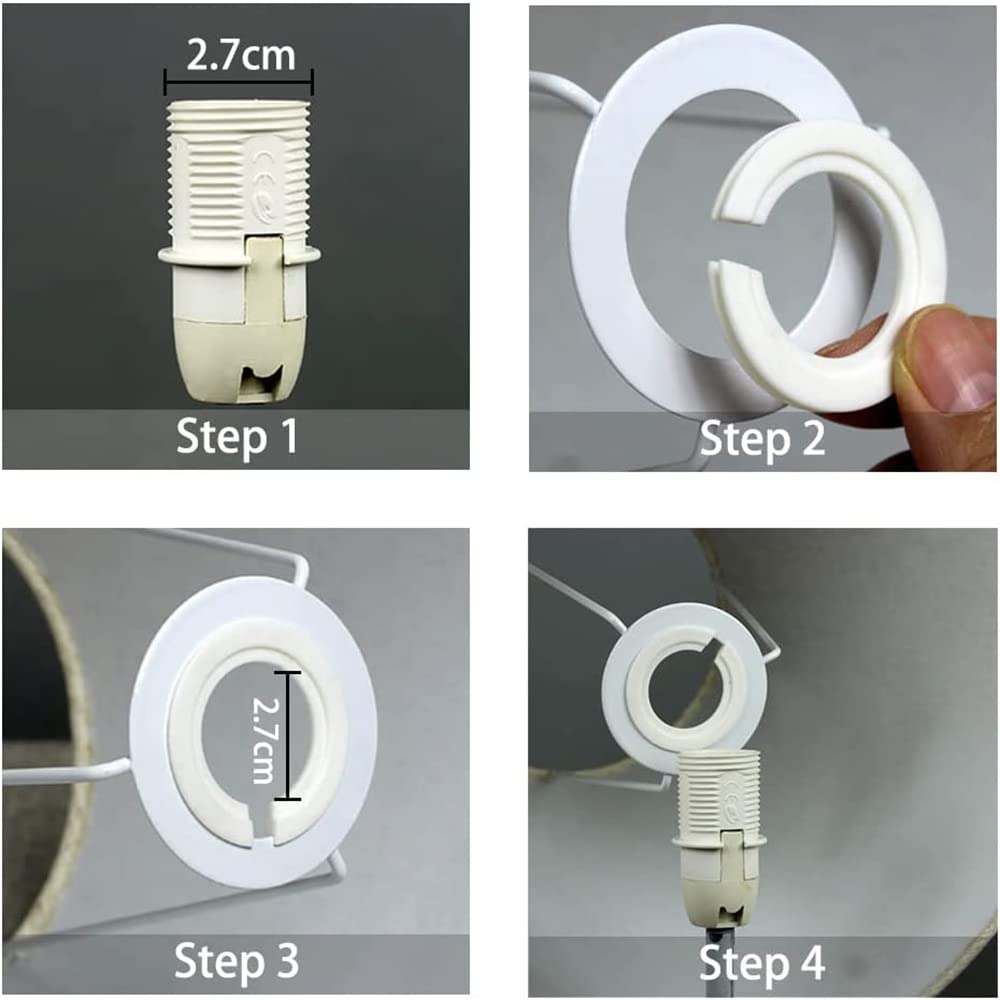 Othmro Set di 2 paralumi per paralumi da tavolo, in tessuto, per lampade da tavolo, per lampade da tavolo, per camera da letto, soggiorno