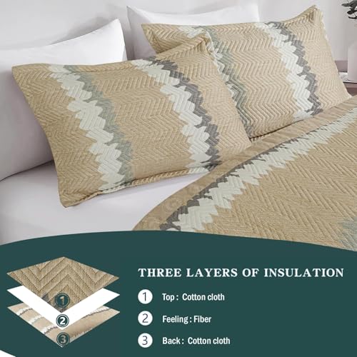 Image of Akshya Cotton Double Bed Comforter - King /Double Size, White, Reversible, Modern, Floral Pattern-200 TC