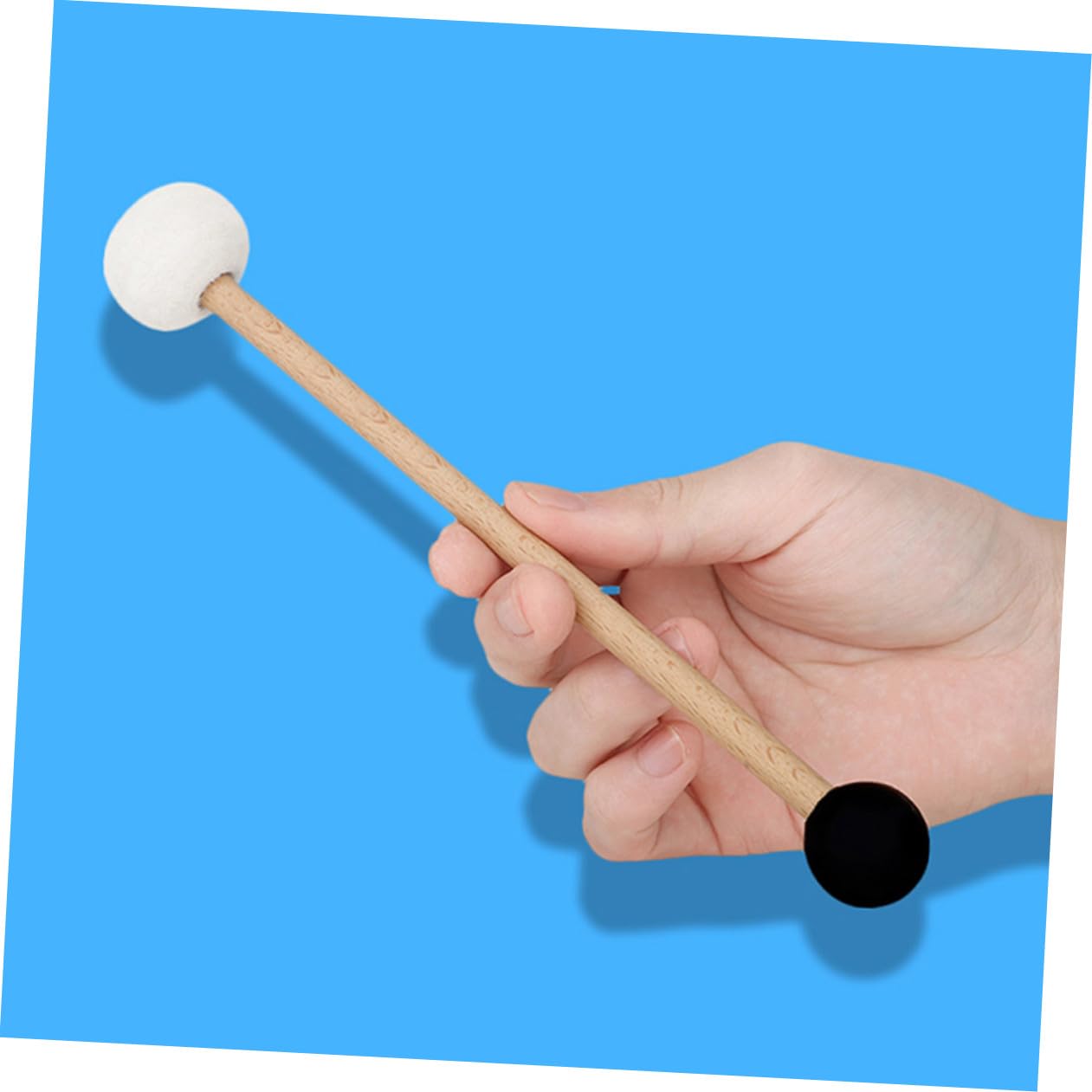 2 piezas Maletas de Doble Cabeza para Cuencos de Sonido Mango de Fieltro y Goma Accesorios para Cuencos Palos de Percusión Versátiles para Marimba Campanas y Xilófono