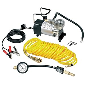 Ring RAC900 Heavy Duty Tyre Inflator, Air Compressor with 7m extendable airline, brass connector and storage bag